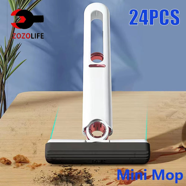 Portable Mini Sponge Mop Set Wet And Dry Use Cleaning System for Bathroom Kitchen Desktop Glass Living Room Car